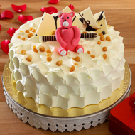 Butterscotch Teddy Cake For Birthday